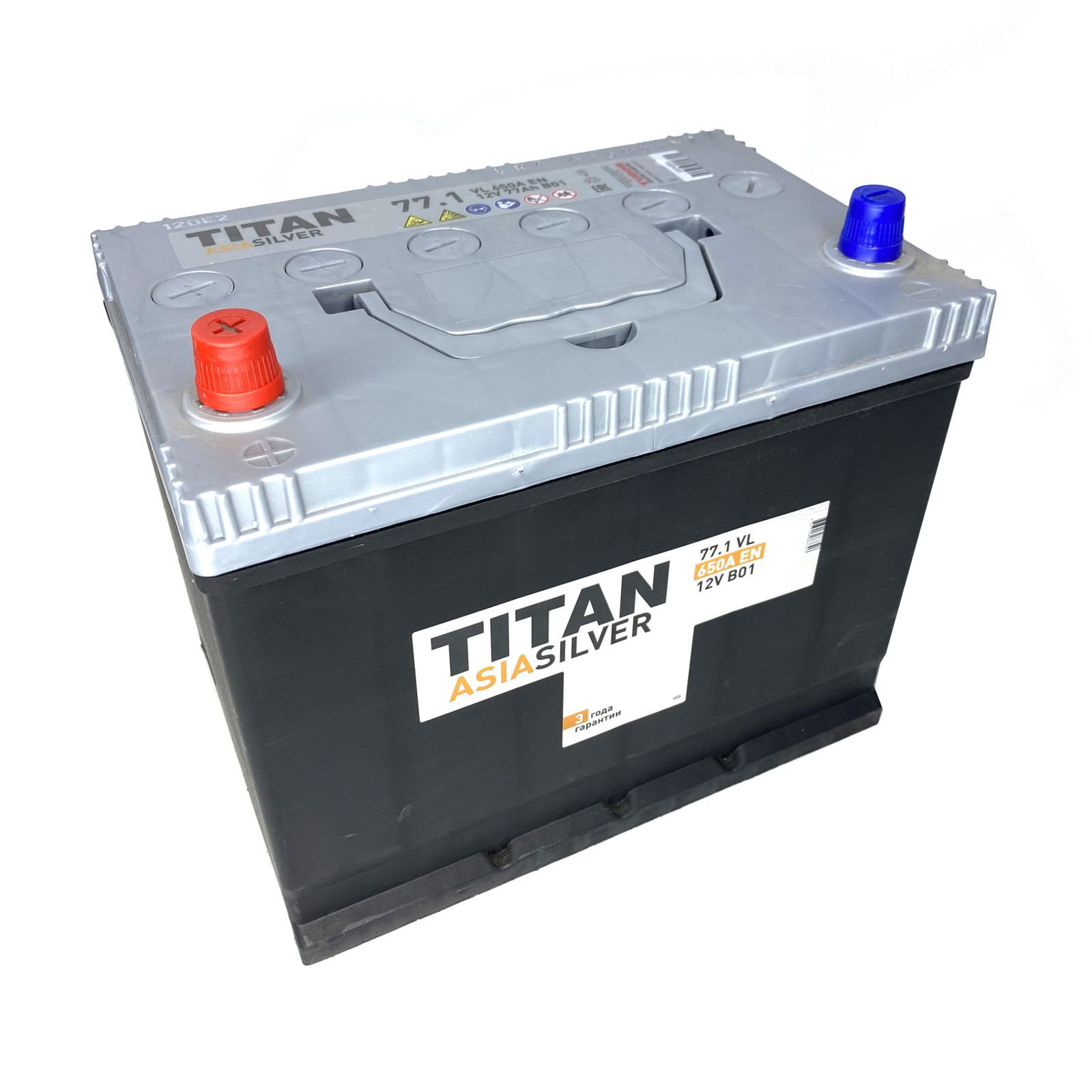 Аккумулятор TITAN ASIASILVER 6СТ-77.1 VL B01 Аккумулятор TITAN ASIASILVER 6СТ-77.1 VL B01